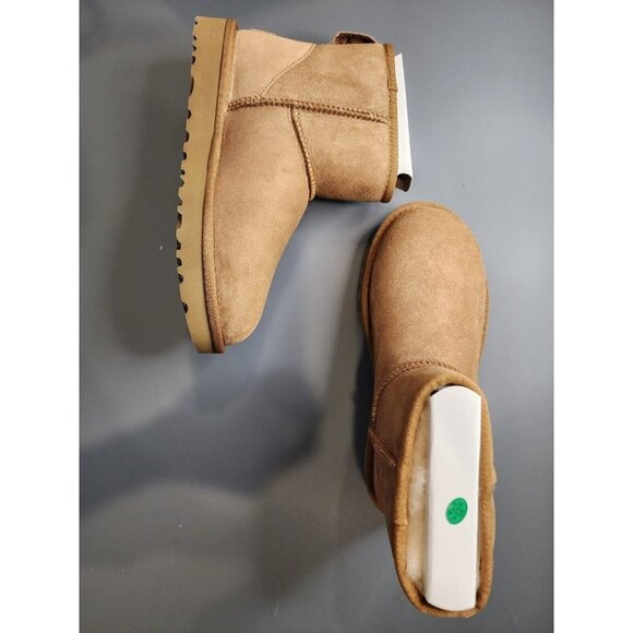 UGG Women Classic Mini II Chestnut Winter Boot US Size 6 - Picture 2 of 8